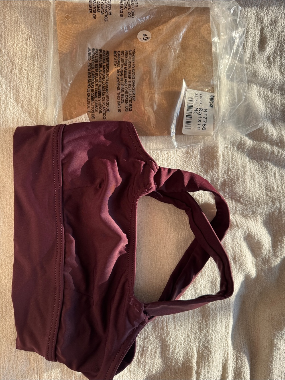 balera Burgundy/Raisin Sports Bra